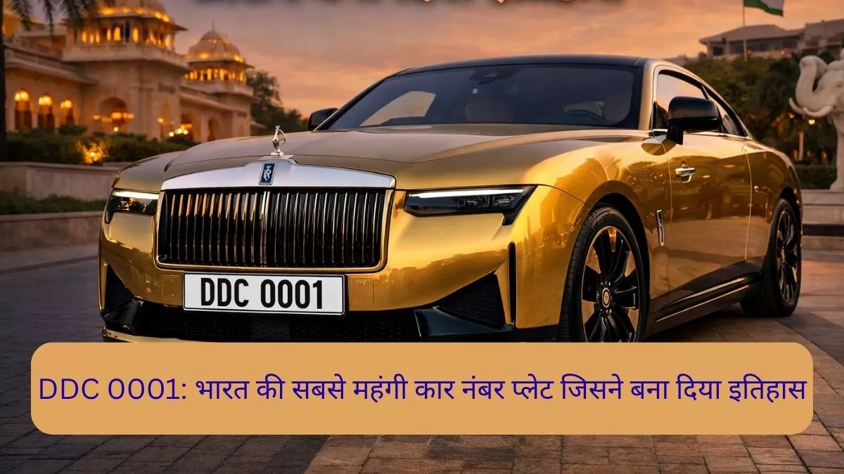 DDC 0001 भारत की सबसे महंगी कार नंबर प्लेट जिसने बना दिया इतिहास
