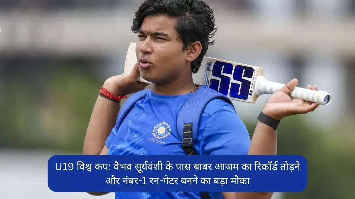 U19 विश्व कप वैभव सूर्यवंशी के पास बाबर आजम का रिकॉर्ड तोड़ने और नंबर-1 रन-गेटर बनने का बड़ा मौका